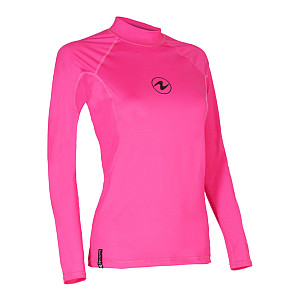 Damen-Lycra-Shirt Aqua Lung RASHGUARD SLIM FIT rosa, langärmelig