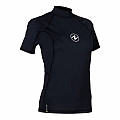 Damen-Lycra-Shirt Aqua Lung RASHGUARD SLIM FIT schwarz, kurzärmelig