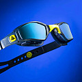 Schwimmbrille Michael Phelps NINJA BLUE Titanspiegelglas - Schwarz/Weiss