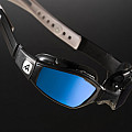 Schwimmbrille Michael Phelps NINJA BLUE Titanspiegelglas - Schwarz/Weiss