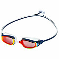 Aqua Sphere FASTLANE Schwimmbrille aus Titan. Spiegelglas rot - marineblau/rot