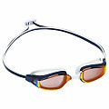 Aqua Sphere FASTLANE Schwimmbrille aus Titan. Spiegelglas rot - marineblau/rot