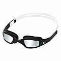 Schwimmbrille Michael Phelps NINJA SILVER Titanspiegelglas - Schwarz/Weiss